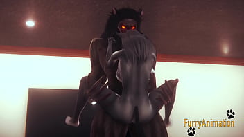 Furry Hentai - Beast and Black Cat hard sex